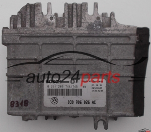 CALCULATEUR MOTEUR VW VOLKSWAGEN POLO 1.1 AEV BOSCH 0 261 203 744/745, 0261203744, 030 906 026 AC, 030906026AC
