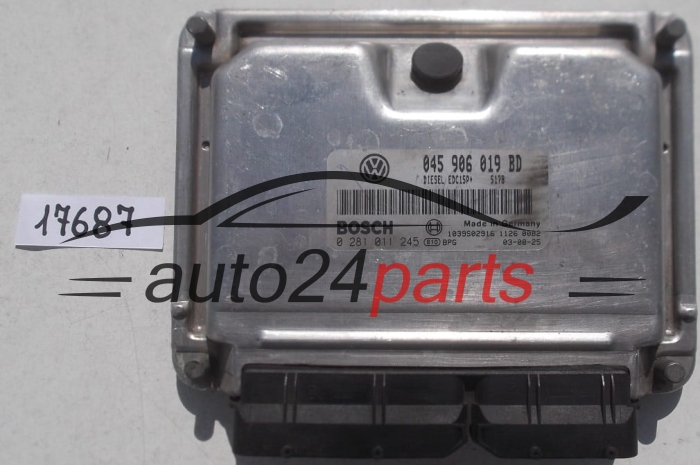 KOMPUTER STEROWNIK SILNIKA VW VOLKSWAGEN LUPO 1.4 TDI BOSCH 0 281 011 245, 0281011245, 045 906 019 BD, 045906019BD