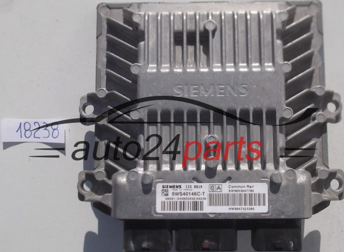 KOMPUTER STEROWNIK SILNIKA CITROEN BERLINGO PEUGEOT PARTNER 2.0 HDI SIEMENS 5WS40146C-T, 5WS40146CT, SW9653647780, HW9647423380, SID 801A