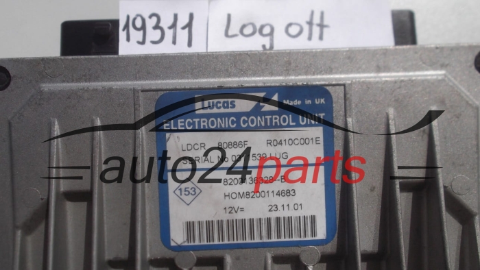 KOMPUTER STEROWNIK SILNIKA RENAULT CLIO 1.5 DCI LUCAS LDCR 80686F R0410C001E HOM8200114683, HOM 8200114683, 8200136328-B 