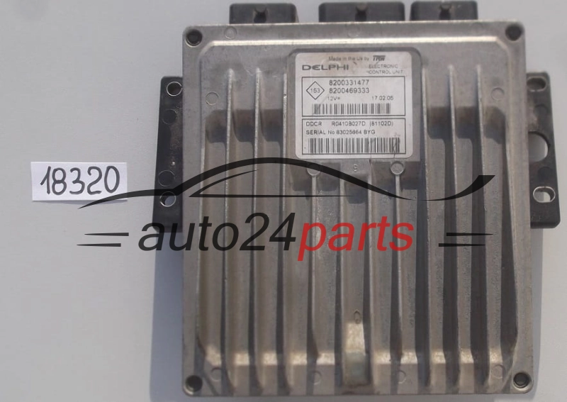 KOMPUTER STEROWNIK SILNIKA RENAULT CLIO 1.5 DCI Delphi R0410B027D, 8200331477, 8200469333