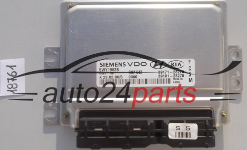 KOMPUTER STEROWNIK SILNIKA HYUNDAI TUCSON 2.0 SIEMENS 5WY1963B, 39171-23270, 3917123270, 39181-23270, 3918123270