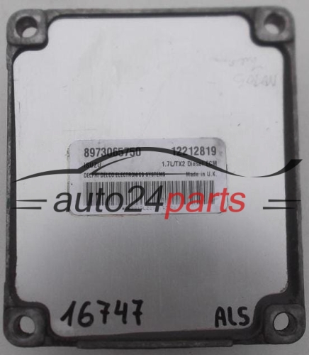 CALCULATEUR MOTEUR OPEL ASTRA 1.7 DT DTI Y17DT Y17DTI Y17DTL DELPHI DELCO 12212819 ISUZU 8973065750