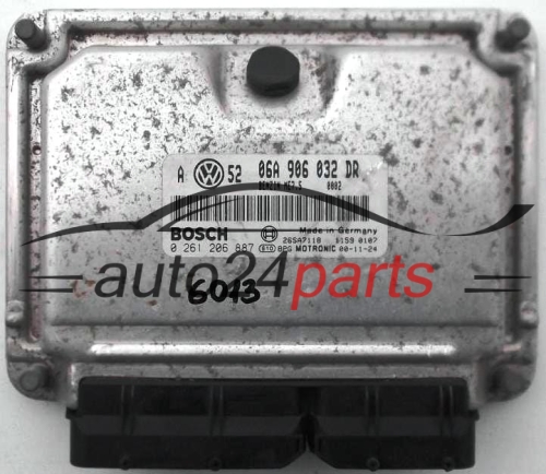 KOMPUTER STEROWNIK SILNIKA VW VOLKSWAGEN GOLF BORA 1.8T 1.8 TURBO AUM 06A906032DR, 06A 906 032 DR, BOSCH 0261206887, 0 261 206 887 BENZIN ME7.5 