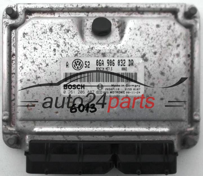 KOMPUTER STEROWNIK SILNIKA VW VOLKSWAGEN GOLF BORA 1.8T 1.8 TURBO AUM 06A906032DR, 06A 906 032 DR, BOSCH 0261206887, 0 261 206 887 BENZIN ME7.5 