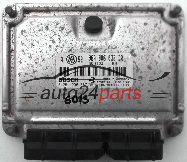 KOMPUTER STEROWNIK SILNIKA VW VOLKSWAGEN GOLF BORA 1.8T 1.8 TURBO AUM 06A906032DR, 06A 906 032 DR, BOSCH 0261206887, 0 261 206 887 BENZIN ME7.5 