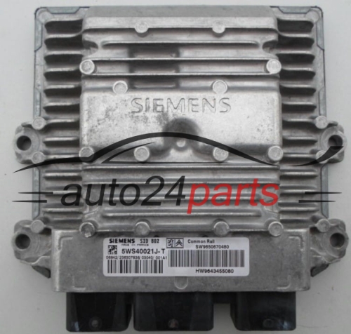 MOTORSTEUERGERÄT ECU STEUERGERÄT CITROEN C3 1.4 HDI SIEMENS 5WS40021J-T, SW 9650670480, HW 9643455080, SID 802