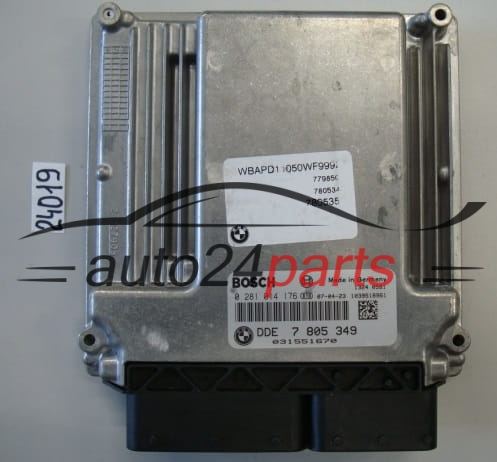 KOMPUTER STEROWNIK SILNIKA BMW X3 E83 2.0 D BOSCH 0 281 014 176, 0281014176, DDE 7 805 349, DDE7805349, 7805349