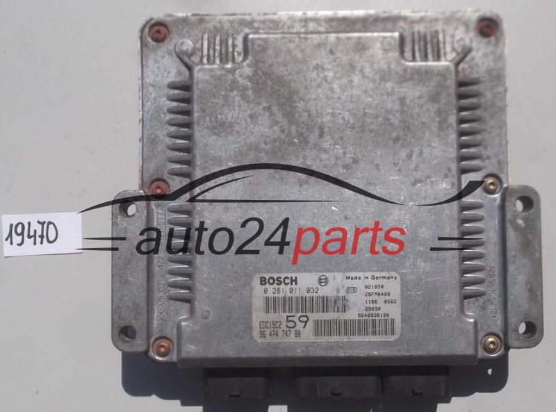 KOMPUTER STEROWNIK SILNIKA CITROEN PEUGEOT 2.0 HDI BOSCH 0 281 011 032,  96 474 747 80