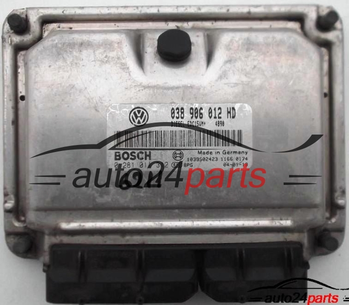 ECU CENTRALITA DE MOTOR SEAT LEON TOLEDO 1.9 TDI 038906012HD, BOSCH 0281011312, DIESEL EDC15UM+ 4890, 1039S02423