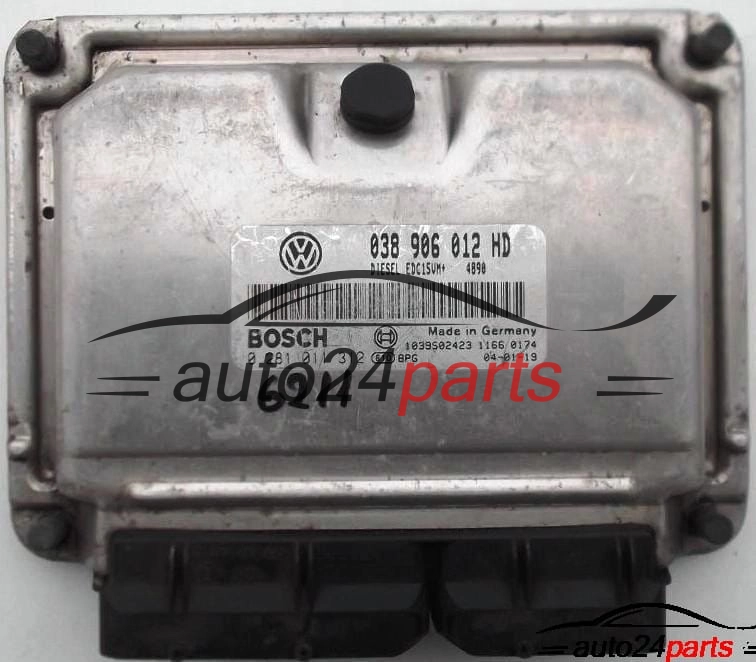 ECU CENTRALITA DE MOTOR SEAT LEON TOLEDO 1.9 TDI 038906012HD, BOSCH 0281011312, DIESEL EDC15UM+ 4890, 1039S02423