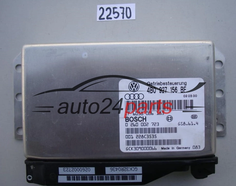 STEROWNIK SKRZYNI AUTOMATYCZNEJ AUDI A6 2.5 TDI BOSCH 0 260 002 723, 0260002723, 4B0 927 156 BF, 4B0927156BF