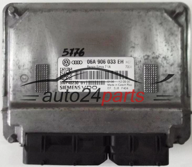  KOMPUTER STEROWNIK SILNIKA AUDI A3 1.6 BSE SIEMENS 5WP40230 01, 06A 906 033 EH, 06A906033EH 
