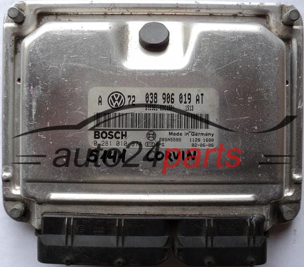 ECU CENTRALITA DE MOTOR VW VOLKSWAGEN GOLF 1.9 TDI 038906019AT, 038 906 019 AT, BOSCH 0 281 010 974, 0281010974, DIESEL EDC15P+ 1513 28SA5595