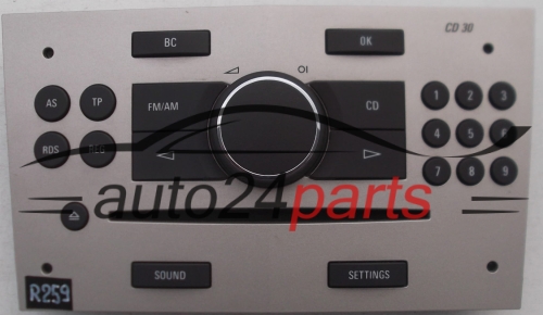 PANEL PRZEDNI RADIA CD30 OPEL ASTRA H ZAFIRA B - 