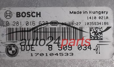 ECU CENTRALITA DE MOTOR BMW SERII 5 E60/E61 530 3.0 DIESEL BOSCH 0281016638, 0 281 016 638, DDE 8509034 -01, 8 509 034 -01, 1039S34186