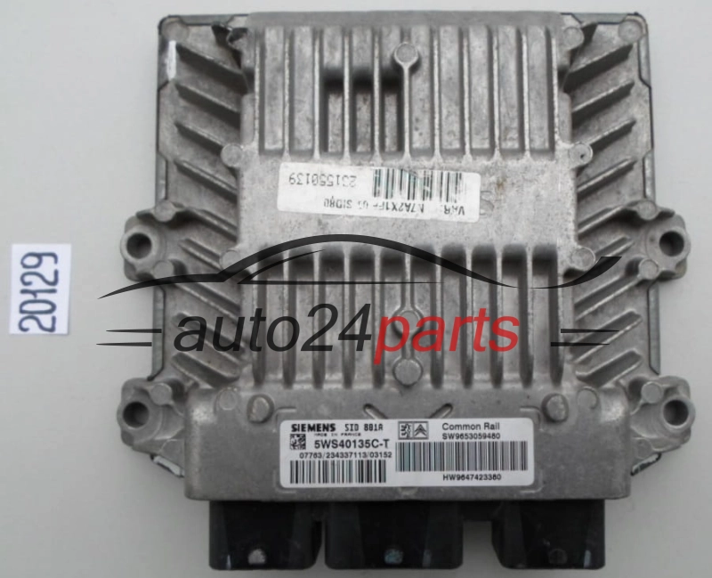 KOMPUTER STEROWNIK SILNIKA PEUGEOT 307 2.0 HDI SIEMENS 5WS40135C-T
