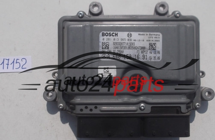 ECU CENTRALITA DE MOTOR MERCEDES B180 BOSCH 0 281 013 965, 0281013965, A 640 150 16 91, A6401501691, 6401501691