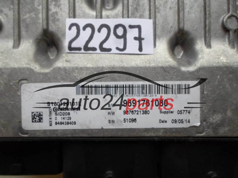 KOMPUTER STEROWNIK SILNIKA CITROEN JUMPER PEUGEOT BOXER 2.2 HDI CONTINENTAL S180129001 L, S180129001L, 9691761080