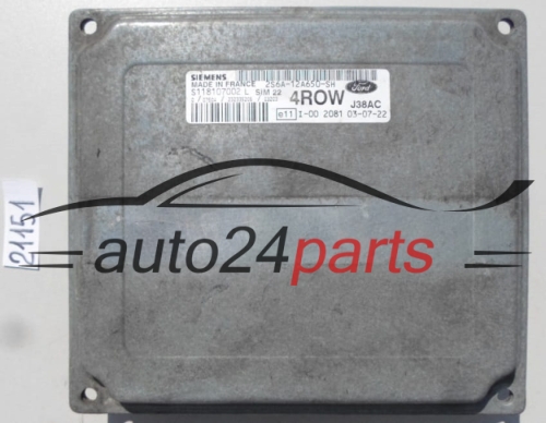 FORD FIESTA 1.4 SIEMENS S118107002 L, S118107002L, 2S6A-12A650-SH, 2S6A12A650SH, 4ROW, SIM22