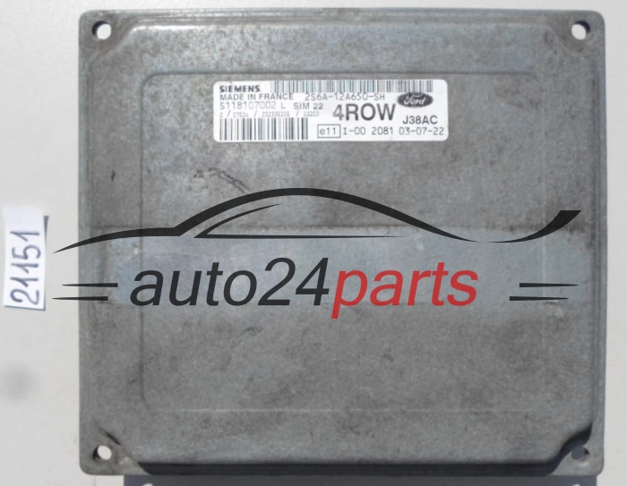 FORD FIESTA 1.4 SIEMENS S118107002 L, S118107002L, 2S6A-12A650-SH, 2S6A12A650SH, 4ROW, SIM22