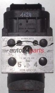 ABS RENAULT SCENIC BOSCH 0 265 216 608, 0265216608, 7700 423 070, 7700423070, 0 273 004 331, 0273004331 -  1124, 1128