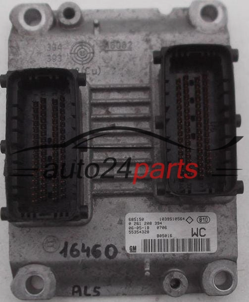 ECU CENTRALITA DE MOTOR OPEL CORSA TIGRA Z14XEP BOSCH 0 261 208 394, 0261208394, 55354328 WC