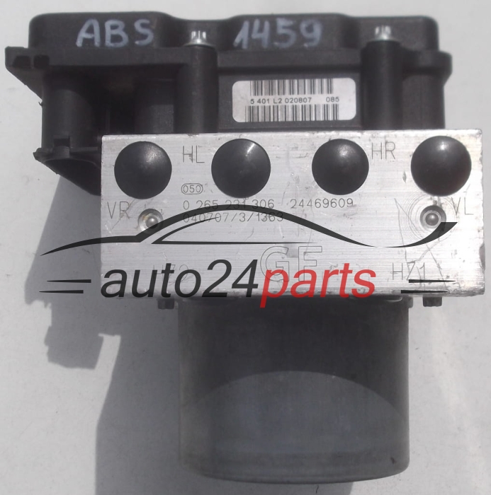ABS HYDRAULIK-AGGREGAT MIT STEUERGERAET OPEL CORSA C COMBO MERIVA TIGRA B BOSCH 0 265 231 306, 0265231306, 24469609 GF, 0 265 800 770, 0265800770