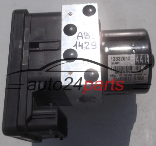POMPE HYDRAULIQUE ET CALCULATEUR dABS OPEL ASTRA J GM 13332612 AA1, ATE 10.0206-0408.4, 10020604084, 10.0960-4509.3, 10096045093, 28.5600-4003.3, 28560040033