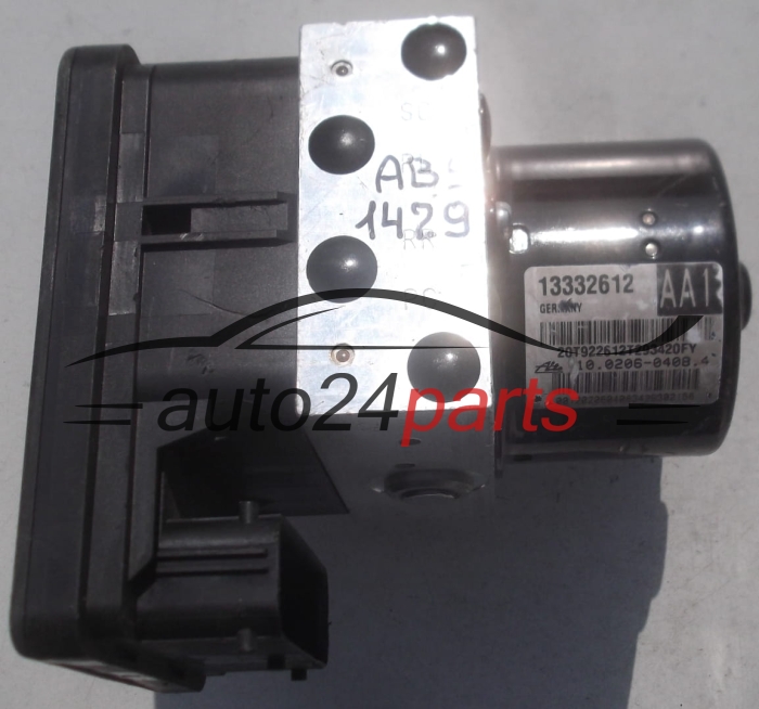 POMPE HYDRAULIQUE ET CALCULATEUR dABS OPEL ASTRA J GM 13332612 AA1, ATE 10.0206-0408.4, 10020604084, 10.0960-4509.3, 10096045093, 28.5600-4003.3, 28560040033