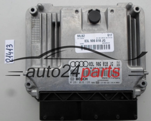 MOTORSTEUERGERÄT ECU STEUERGERAT AUDI A4 A5 2.0 TDI BOSCH 0 281 018 128, 0281018128, 03L 906 018 JG, 03L906018JG, EDC17C46 