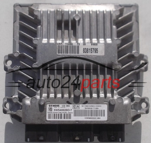 MOTORSTEUERGERÄT ECU STEUERGERÄT PEUGEOT 307 2.0 HDI SIEMENS 5WS40029O-T, 5WS40029OT, SW9656171080, HW9655041480, SID803
