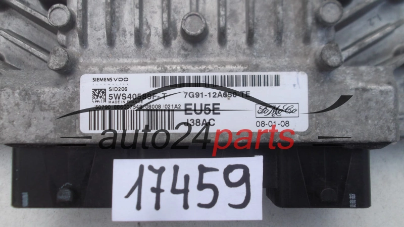 KOMPUTER STEROWNIK SILNIKA FORD GALAXY S-MAX 1.8-2.0 TDCI SIEMENS 5WS40589F-T, 5WS40589FT, 7G91-12A650-TE
