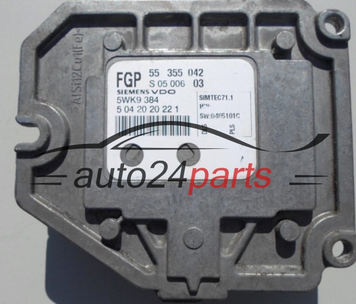 ECU CENTRALITA DE MOTOR  OPEL MERIVA 1.8 SIEMENS 5WK9 384,  FGP 55 355 042