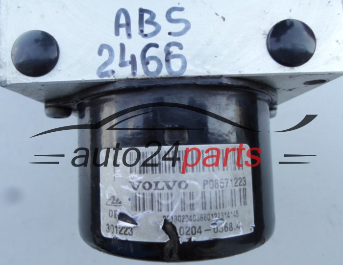 POMPE HYDRAULIQUE ET CALCULATEUR d'ABS VOLVO V70 P08671223, 10.0204-0368.4, 10020403684, 10.0925-0403.3, 10092504033