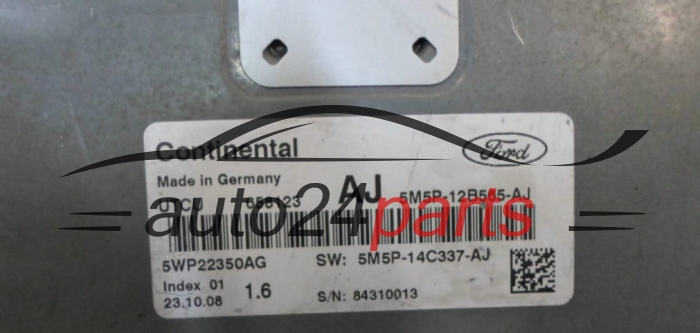 KOMPUTER STEROWNIK SILNIKA FORD 1.6 5M5P-12B565-AJ, 5M5P12B565AJ, 5WP22350AG 