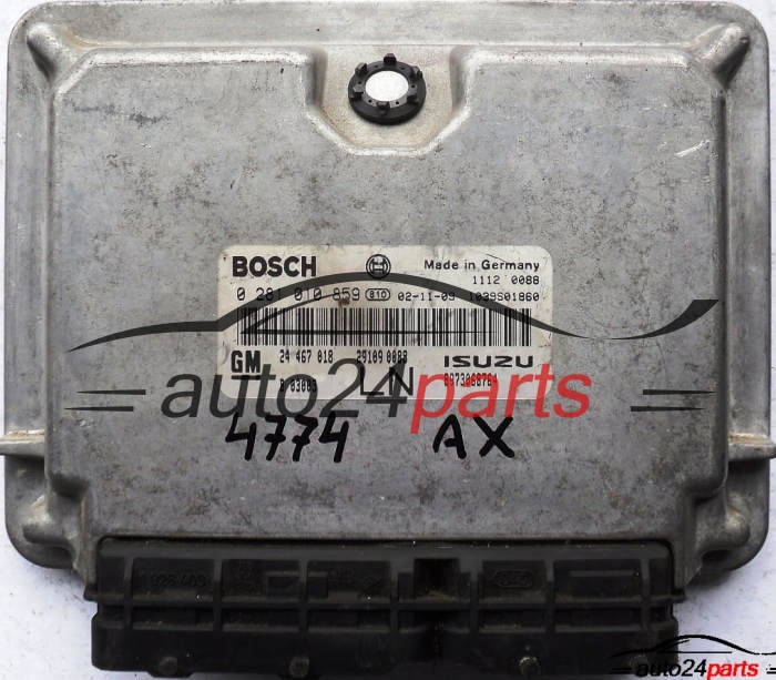 MOTORSTEUERGERÄT ECU STEUERGERAT OPEL ASTRA G 1.7 CDTI Z17DTL 24467018 LN, 24 467 018, 24467020, 6235212, 62 35 212, BOSCH 0281010859, 0 281 010 859, ISUZU 8973068764