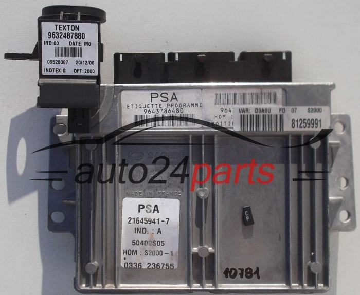 KOMPUTER STEROWNIK SILNIKA PEUGEOT 406 1.8 21645941-7, 216459417, 9643786380 -