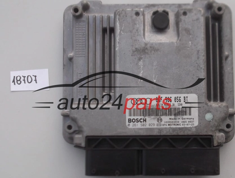 KOMPUTER STEROWNIK SILNIKA AUDI A3 2.0 FSI BOSCH 0 261 S02 029, 0261S02029, 06F 906 056 BT, 06F906056BT, MED9.5.10 