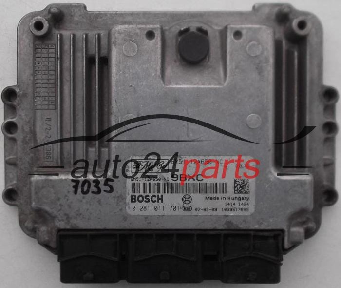 CALCULATEUR MOTEUR FORD FOCUS 1.6 TDCI BOSCH 0 281 011 701, 0281011701, 6M51-12A650-NC, 6M5112A650NC