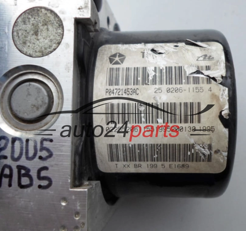 ABS POMPA CHRYSLER VOYAGER 2.5 CRD P04721453AC, 25.0206-1155.4, 25020611554, 00402775E000 