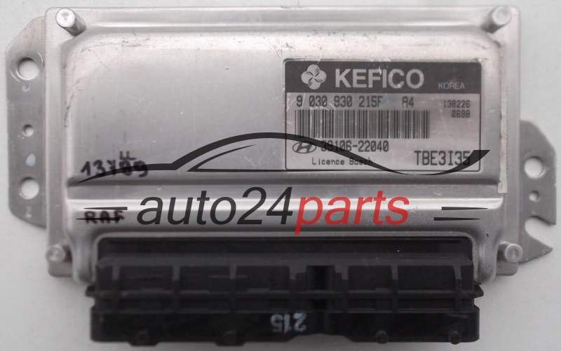 KOMPUTER STEROWNIK SILNIKA HYUNDAI GETZ 1.3, 9 030 930 215F, 9030930215F, 39106-22040, 3910622040, TBE3I35