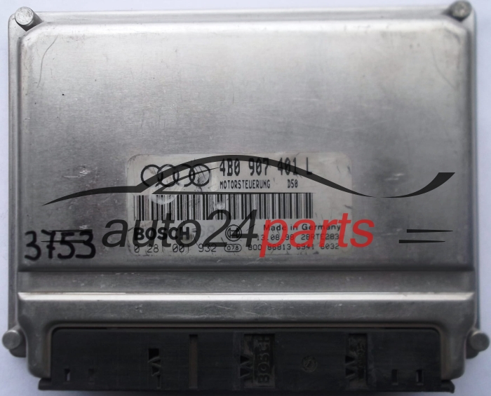 CALCULATEUR MOTEUR AUDI A6 2.5 TDI 4B0907401L, 4B0 907 401 L, BOSCH 0281001932, 0 281 001 932 MOTORSTEUERUNG D50 28RTE283 