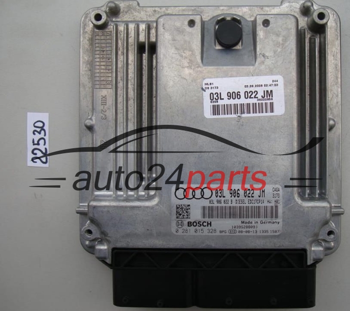 KOMPUTER STEROWNIK SILNIKA AUDI A4 2.0 TDI BOSCH 0 281 015 328, 0281015328, 03L 906 022 JM, 03L906022JM, 03L906022B, EDC17CP14