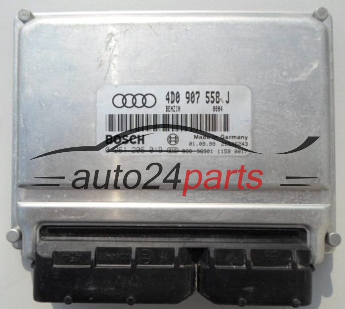MOTORSTEUERGERÄT ECU STEUERGERÄT  AUDI S8 D2 BOSCH 0 261 206 019,  4D0 907 558 J