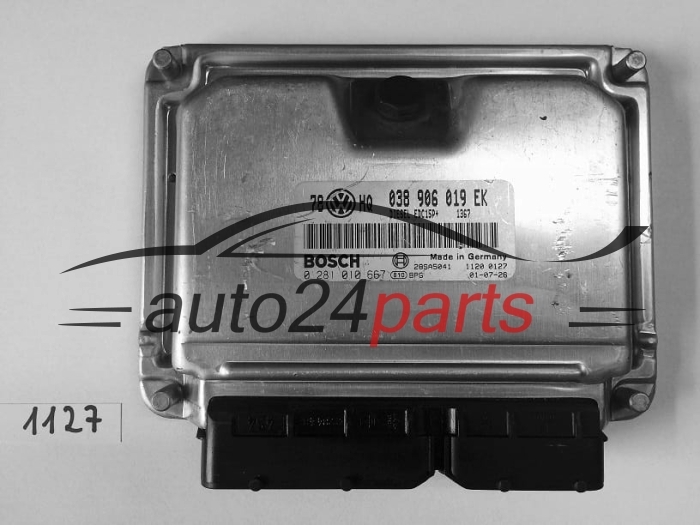 KOMPUTER STEROWNIK SILNIKA VW VOLKSWAGEN PASSAT 1.9 TDI EVB 038 906 019 EK, 038906019EK, BOSCH 0 261 010 667, 0281010667, 28SA5041