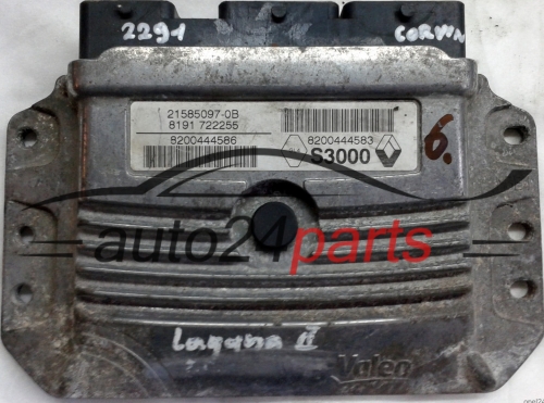 ECU CENTRALITA DE MOTOR RENAULT LAGUNA 2.0 8200444583 8200444586 SAGEM S3000 21585097-0B