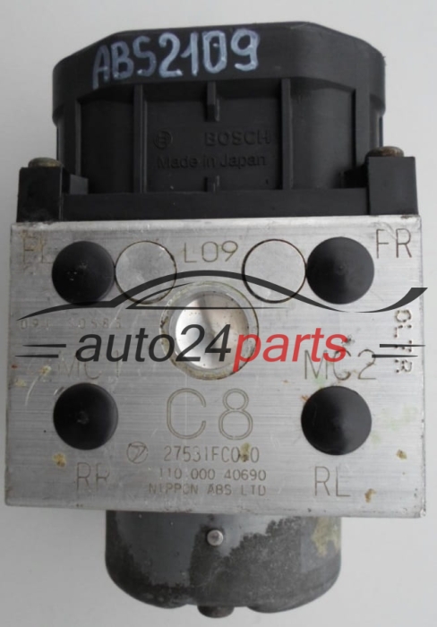 POMPE HYDRAULIQUE ET CALCULATEUR d'ABS SUBARU BOSCH 27531FC010, 110 000 40690