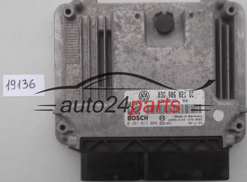 KOMPUTER STEROWNIK SILNIKA VW VOLKSWAGEN TOURAN 2.0 TDI BOSCH 0 281 013 088, 0281013088, 03G 906 021 GC, 03G906021GC 