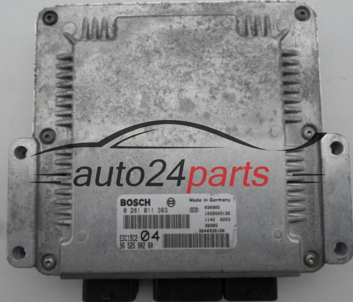 Calculateur Moteur PEUGEOT 807 2.2 HDI BOSCH 0 281 011 363, 96 525 902 80, 9640938180, EDC15C2 04 